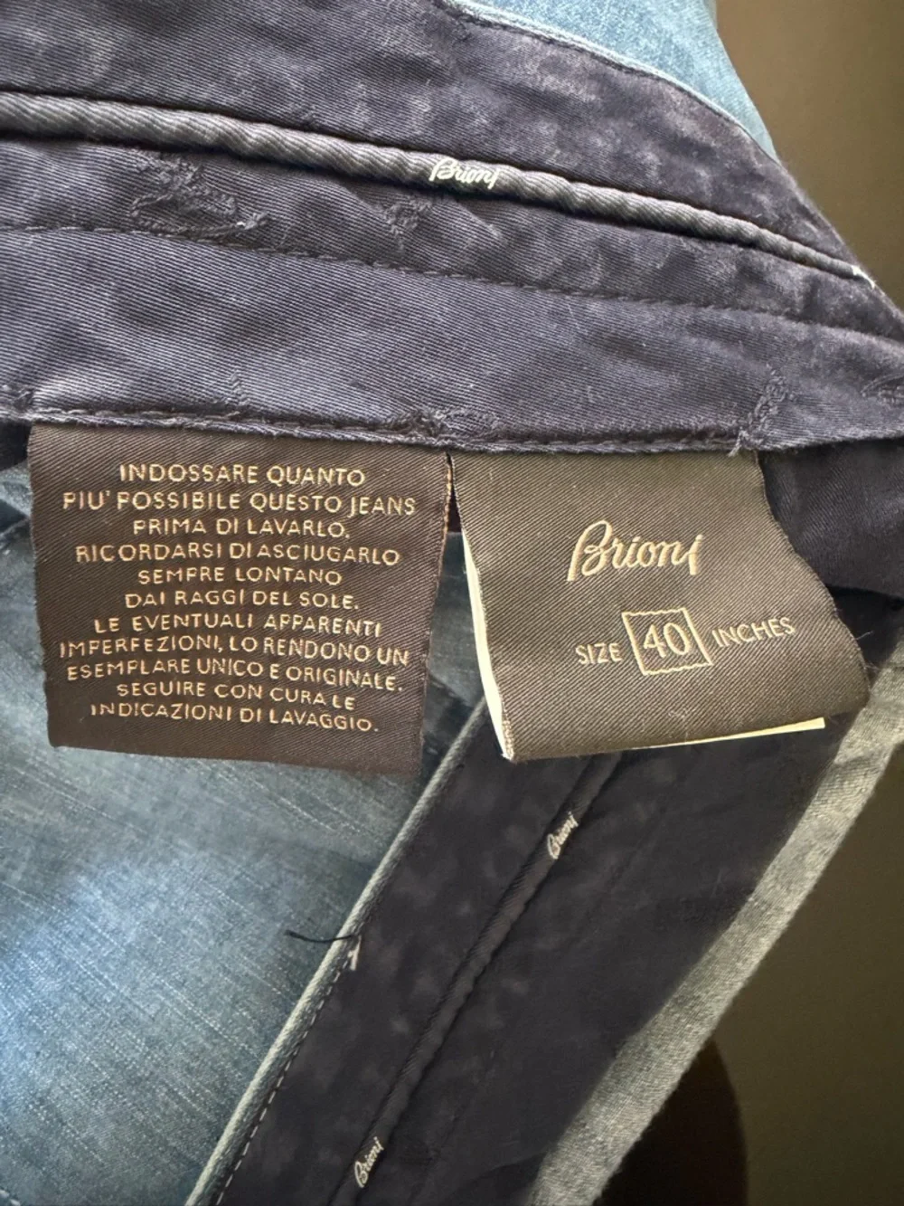 Brioni Light Blue Straight-Leg Men's Jeans